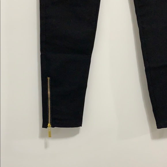 L/XL Black Moto Stretchy Biker Leggings - Picture 3 of 6